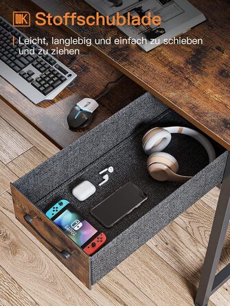 Стіл з 2 шухлядами, комп'ютерний стіл з полицями і підставкою для монітора, офісний стіл з книжковою полицею, комп'ютерний стіл дл