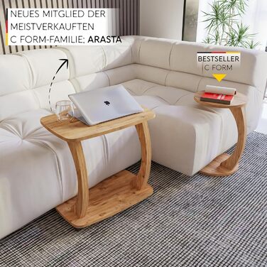 Приставний столик для дивана, з колесами, столик для ноутбука для дивана, маленький столик для вітальні, столик для дивана зі стильним дерев&39яним виглядом, маленький журнальний столик для вітальні, приставний столик, Arasta