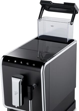 Повністю автоматична кавоварка Tchibo Esperto Latte з функцією спінювання молока для кавової пінки, еспресо та молочних делікатесів, антрацит