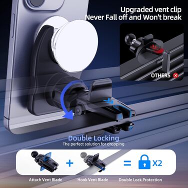 Автомобільне кріплення розетки для лобового скла для вентиляції приладової панелі, тримач для мобільного телефону для розетки з 2