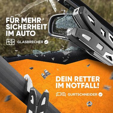 Складаний багатофункціональний інструмент District North Multitool Black Series з 16 інструментами Універсальний мультитул зі скла