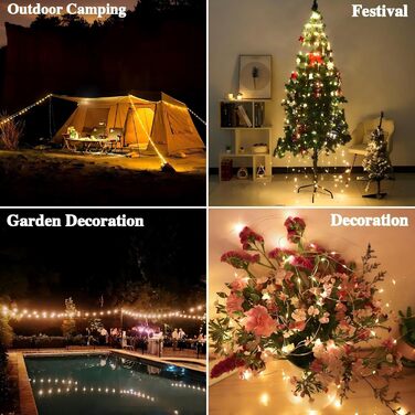 М кемпінгові гірлянди, висувні кемпінгові гірлянди, 4000 мАг та 13 режимів освітлення, портативні акумуляторні світлодіодні гірлянди 4-в-1, портативне освітлення для кемпінгу на відкритому повітрі, 10