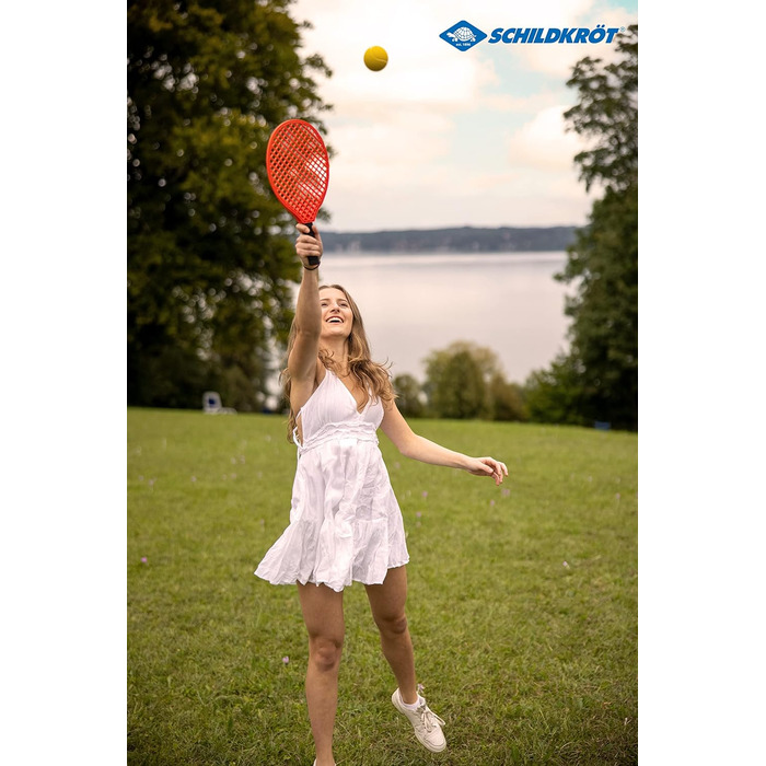 Набір для пляжного тенісу Schildkröt Soft Tennis Set – 40 см, червоний, 2 ракетки + 2 м’ячі, у сітчастій сумці