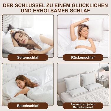 Подушка 80x80 см, комплект із 2 подушок зі знімним бамбуковим чохлом, м&39який наповнювач з мікрофібри, який можна прати, подушка для ліжка та декоративна подушка для дивана або ліжка