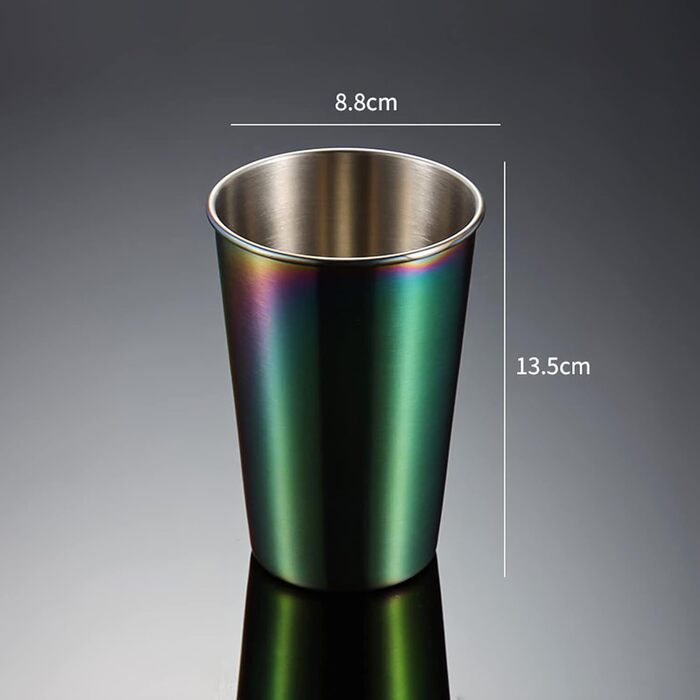 Набір кухлів з нержавіючої сталі Irishom з 5 різнокольорових металевих кухлів по 500 мл для подорожей на відкритому повітрі для ке