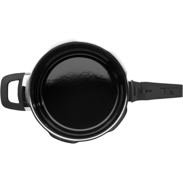 Індукційна каструля під тиском, каструля під тиском 6,5 л, високотехнологічна кераміка, 2 рівні приготування, поворотна ручка все