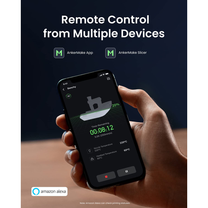 Принтер AnkerMake M5, високошвидкісний швидкий 3D-принтер FDM, оновлення зі швидкістю 500 мм/с у швидкому режимі, точність 0,1 мм,