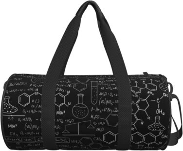 Дорожня сумка Ананас, кругла, великої місткості, легка та міцна, ідеальний подарунок для походів, відпустки, ділових поїздок та іншого, абстрактний науково-хімічний 3D малюнок, універсальний розмір