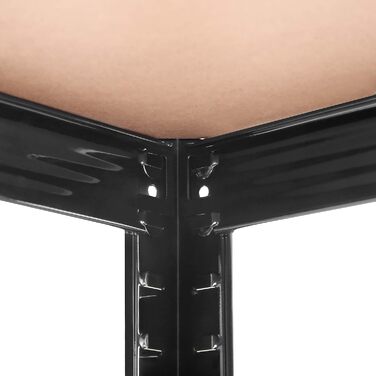 Надміцний стелаж, Підвальний стелаж, Стелаж для зберігання, 40 x 90 x 180 см, Стелаж зі сталевим каркасом, Вантажопідйомність до 875 кг, 5 регульованих полиць, Чорний GLR040B01 40 x 90 x 180 см Чорний