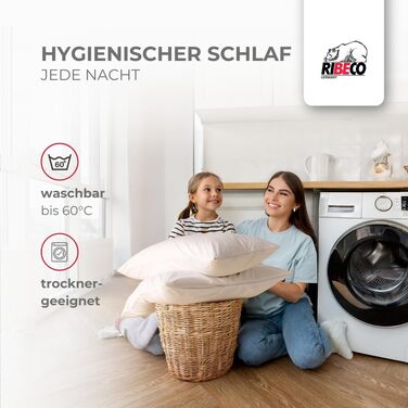 Пухова подушка Johanna, біла, 40x80 см, з оптимальною підтримкою голови та шиї, виготовлена з пір&39я та пуху і м&39якої бавовни, зроблена в Німеччині