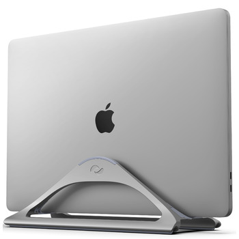 Вертикальна підставка для ноутбука на стіл (Сірий космос), Регульований тримач для MacBook, підставка для MacBook Pro, інших ноутбуків та нетбуків