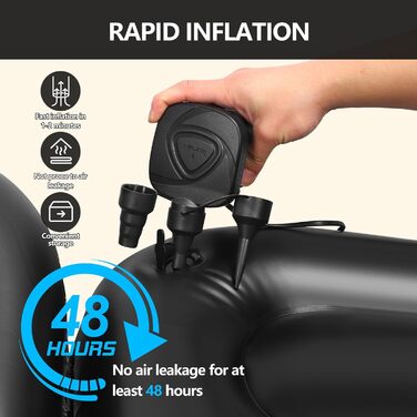 Надувний матрац для позашляховика, ліжко для автомобіля, кемпінгова подушка для позашляховика, покращений, потовщений, для заднього сидіння вантажівки з насосом та подушкою, для подорожей, кемпінгу, використання в автомобілі, кемпері, мінівені