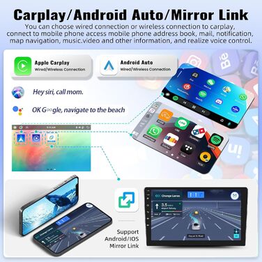 Автомобільне радіо OiLiehu 6128G 8-ядерний Android 13 CarPlay Android Auto Double Din для Honda CRV 2007-2011 з екраном 9 дюймів з дзеркальним посиланням Bluetooth GPS FM RDS WiFi SWC DSP/EQ камера заднього виду 6G128G Android 13 Автомобільне радіо