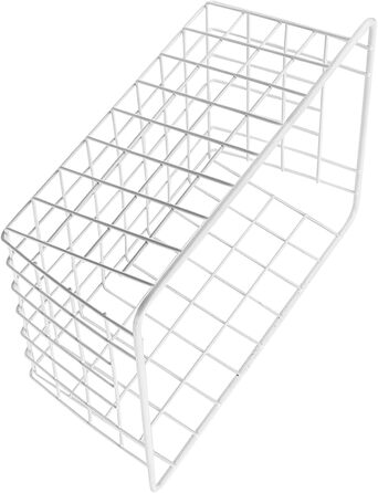 Набір із 4 білих металевих дротяних кошиків, 28 x 22 x 12 см, штабельовані дротяні кошики для зберігання, кошики для морозильної камери, сітчасті кошики для ванної кімнати, офісу, кухні, шафи, полиці