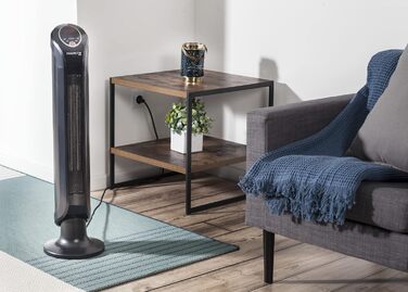 Вт Електричний обігрівач Енергозберігаючий Для використання в приміщенні, Чорний, 22,5 x 21,8 x 81,5 см, 1-в-1 обігрів, 9420 Intense Comfort Hot Ceramic Tower Heater Fan 2400