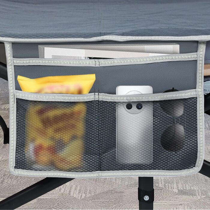 Розкладне похідне ліжко з сумкою для зберігання, транспортна сумка, до 250 кг, 190x62x38 см, кемпінговий шезлонг для дорослих, сад, кемпінг, подорожі, на природі, в приміщенні