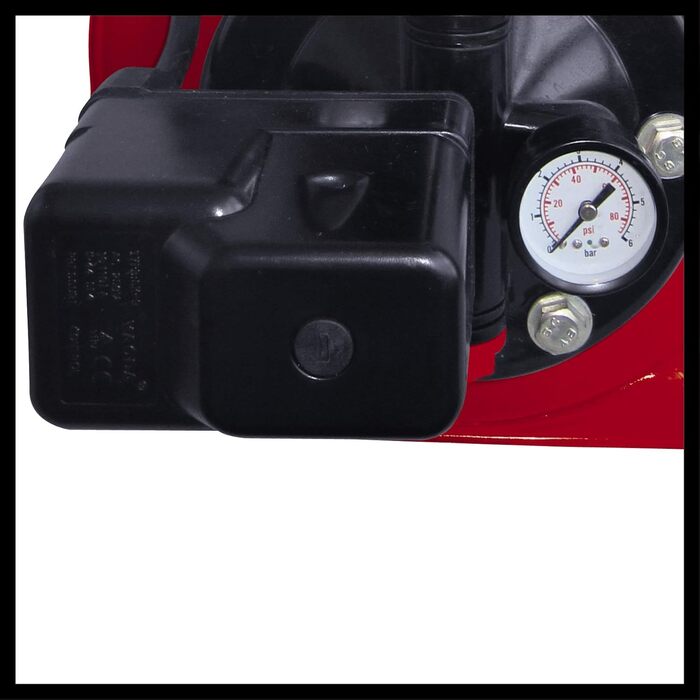 Станція водопостачання Einhell GC-WW 6538 (650 Вт, тиск 3,6 бар, продуктивність 3800 л/год, вбудований реле тиску, манометр, бак 20 л)