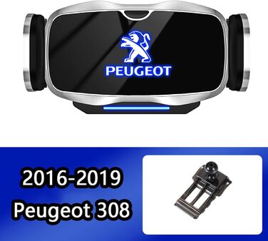Автомобільний тримач мобільного телефону REDAEL для Peugeot 308 2016-2019, автомобільний тримач мобільного телефону, що обертаєтьс