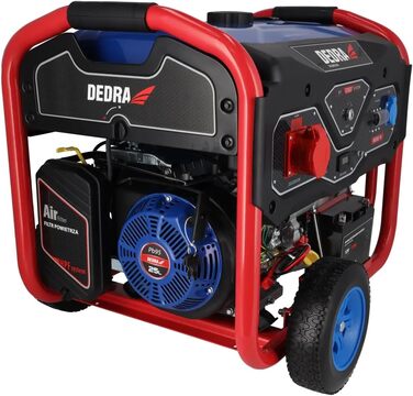 Генератор DEDRA, максимальна потужність 8,3 кВт (8000 Вт), двигун 459 см з мідною обмоткою, 1 x 400 В, 1 x 230 В. Аварійне джерело живлення для будинків, садів, кемпінгів або інших застосувань. 8,0 кВт
