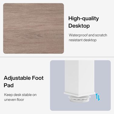 Письмовий стіл подовжений 200 см для двох осіб, подвійна робоча станція для домашнього офісу, дуб