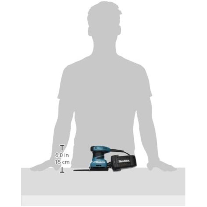 Орбітальна шліфувальна машина MAKITA BO4565K 200 Вт, чорна, синя