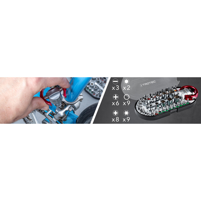 Викрутка з набором біт Trotec 40 pieces Bit and Socket Wrench Set (6200001005)