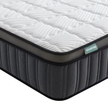 Матрац SZsuilong 180x200 H3 Висота 25 см 7-зонний пружинний матрац із сертифікованим Oeko-Tex ортопедичним пружинним блоком кишенькової конструкції з піною H3/середньої жорсткості 180x200x25 см