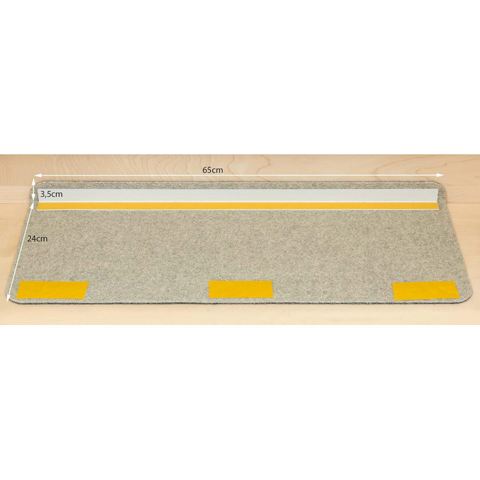 Килимки для ніг Kettelservice-Metzker Ramon MW Прямокутні 15-секційні економ-комплекти антрацит - зі стабільним пластиковим кутом