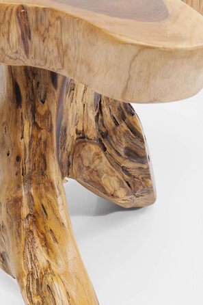 Журнальний столик Kare Design Tree Klein Nature, коричневий, масив тика, стіл для вітальні, журнальний столик, 50x40x40 см (В/Ш/Г)