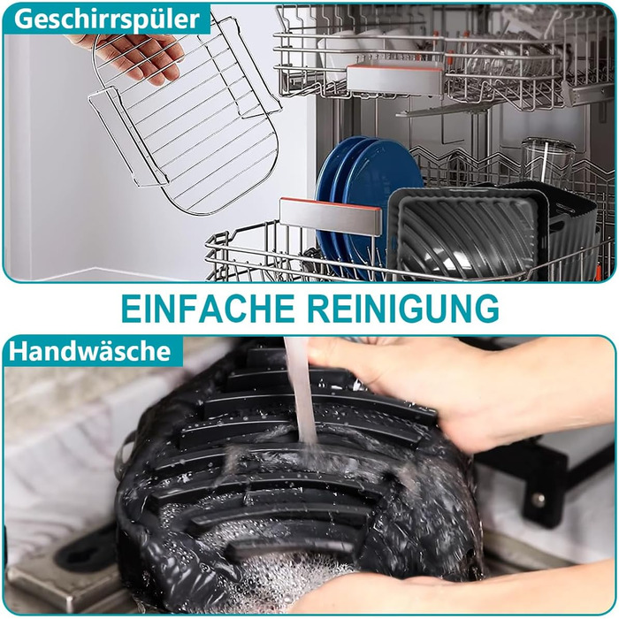 Аксесуари для аерофритюрниці, Аксесуари для фритюрниці з силіконовою формою для Ninja Foodi AF300EU 7.6 л, Cecotec LLIVEKIT 9 Л, PARIS RHNE 9.5 Л та інші аксесуари для двозонної фритюрниці, аксесуари для фритюрниці, 5 шт.