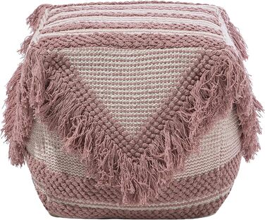 Пуф Beliani, пуф, рожевий, світло-рожевий, бохо, кочі