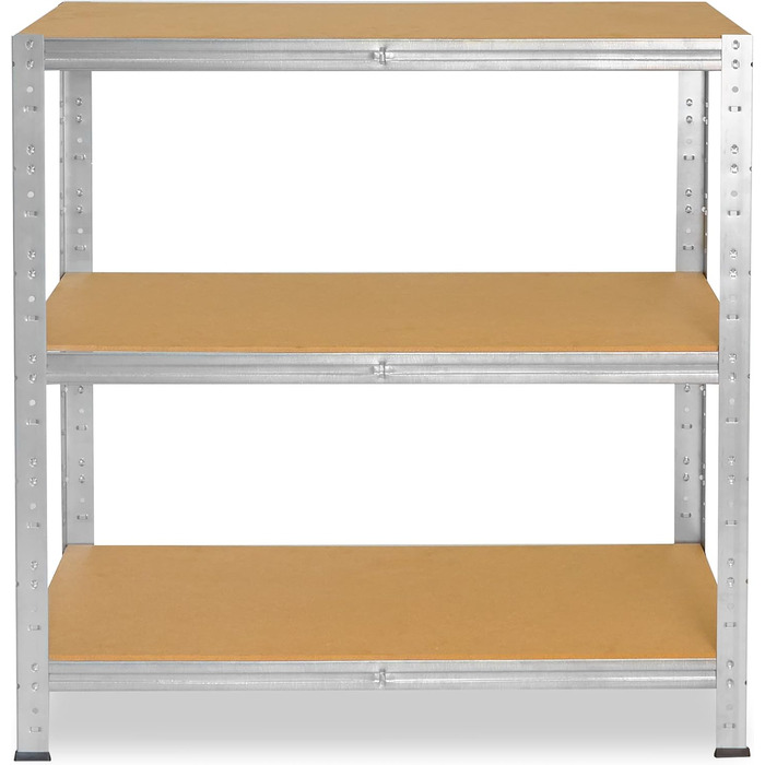 Міцний домашній стелаж, оцинкований/металевий стелаж з 3 полицями/металевий стелаж для підвалу, гаражний стелаж, стелаж для майстерні або стелаж для зберігання/навісний стелаж, металевий, вантажопідйомністю 175 кг, В 90см / Ш 100см / Г 60см, 90x100x60