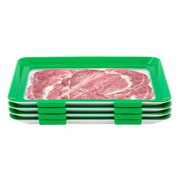 Коробка для шинки, для холодильника, зберігання шинки, холодильник, комплект із 4 контейнерів, для зберігання продуктів, ідеально підходить для кемпінгу, вечірок, сімей (30 x 20 см)