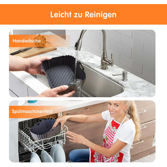 Силіконова форма для аксесуарів для фритюрниці 18 шт. Силіконова вставка Аксесуари для фритюрниці Dual Zone Airfryer Багаторазова мультипіч Силіконова форма, квадратні вкладиші для фритюрниці без BPA