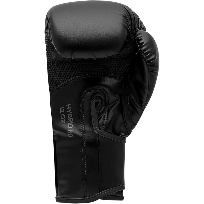 Боксерські рукавички adidas Hybrid 80 - підходять для боксу, кікбоксингу, MMA, фітнесу та тренувань - для дітей, чоловіків та жінок, чорні, 340 г