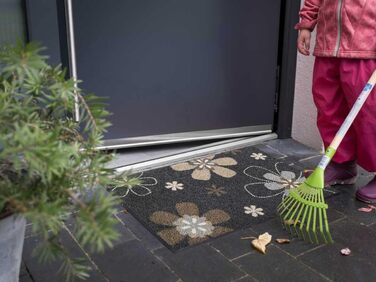 Килимок для дверей Salonloewe, що миється, Florentina 50x75 см, вхідний килимок, килимок для дверей з квітковим візерунком, що очищується, 50 x 75 см (прямокутний)