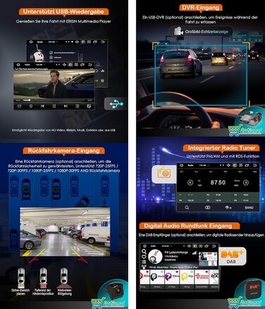 Автомобільний радіо Erisin 8 Core 4 64 ГБ Android 14, підтримка GPS-навігації для Opel Astra H Corsa C Corsa D Vectra Zafira Signum, 7-дюймовий сенсорний екран, 8-ядерний 4G, 64 ГБ, Android 10, 10,7-дюймовий GPS-навігатор, Bluetooth, DAB, DSP, IPS, TPMS