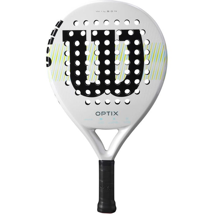 Ракетка для паделя Wilson Optix V1 – біла, серія Unisex, розмір 4-1/4" (2)
