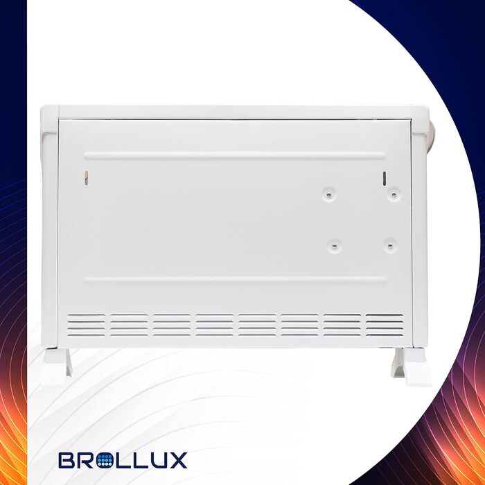 Електричний обігрівач Brollux CA2 потужністю 2000 Вт з турбовентилятором та термостатом, портативний конвекторний обігрівач, енергозберігаючий електричний обігрівач