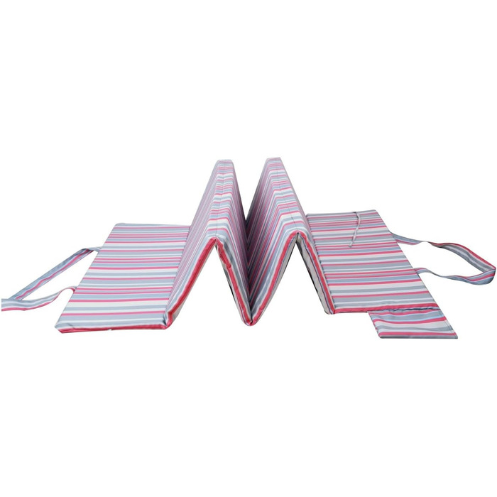 Складаний пляжний килимок, водонепроникний, з щільним наповнювачем з піни, для кам&39янистих пляжів Хорватії, з візерунком у смужку троянд