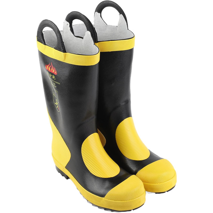 Високі аварійно-рятувальні чоботи, термостійка ізоляція, нековзні гумові вогнестійкі чоботи, легкі та дихаючі. Гарна теплоізоляція забезпечує комфорт. Розмір 42.