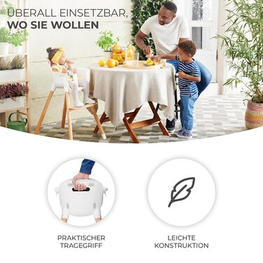 Стільчик для годування Kinderkraft SIENNA 2 в 1, дитячий стільчик для годування, дитячий стільчик, комбінований стільчик для годув