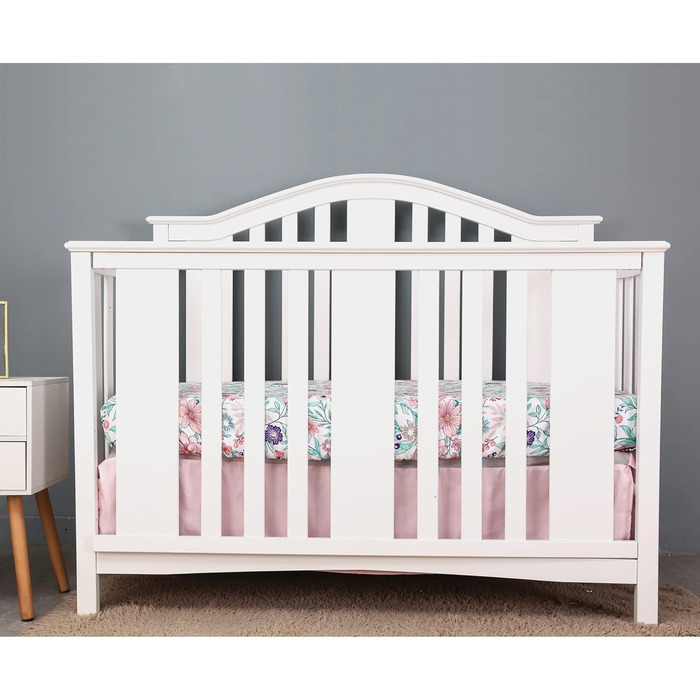 Комплект постільної білизни Jupeollon для дівчаток, жираф, квітковий візерунок, дитяча, дитяче ліжечко, 4-спальне простирадло, ліж