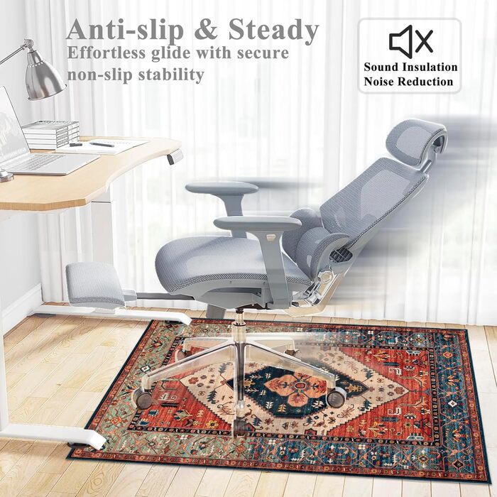 Захисний килимок для твердих підлог 120x150 см Килимок для стільця Ігровий килимок Захисний килимок для підлоги Килимок для офісного стільця Прямокутний килимок для підлоги Нековзний килимок для офісного стільця Килимки для стільців (Multicolour-2) Multic