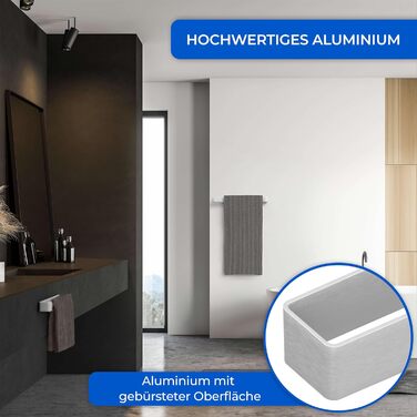 Полотенцесушитель без свердління - Монтажна стрічка TESA та надвелика клейка поверхня - Алюмінієвий полотенцесушитель для приклеюв