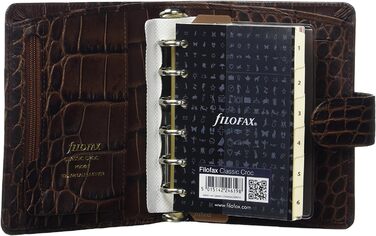 Органайзер Filofax 26014 Croc Pocket Classic, каштан