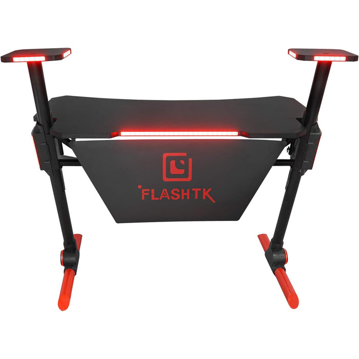 Ігровий стіл HFTEK - Ігровий стіл - Ергономічний ігровий стіл - Комп&39ютерний стіл з RGB-підсвіткою (FA32GBL)