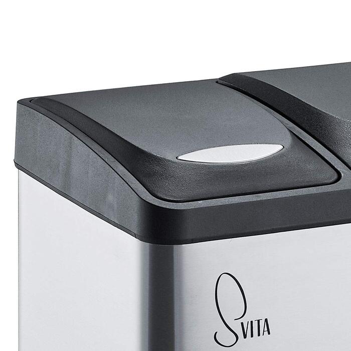 Відро для сміття 16 л 2х8 л подвійне відро для сміття компактне відро для сміття на 2 особи кухонне відро для сміття педальне відр