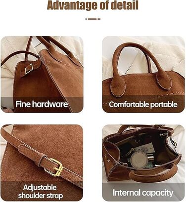 Замшева сумка, замшевий оверсайз для жінок, повсякденна сумка через плече, сумка через плече бродяги, сумочка модна, розкішна, гам