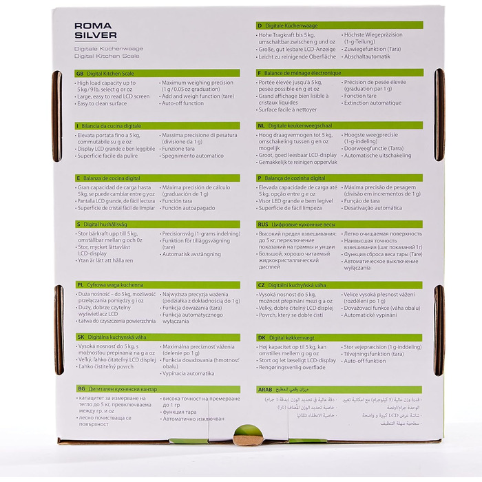 Кухонні ваги Soehnle Roma місткістю 5 кг та точністю зважування 1 г, цифрові кухонні ваги з практичною функцією додаткового зважув